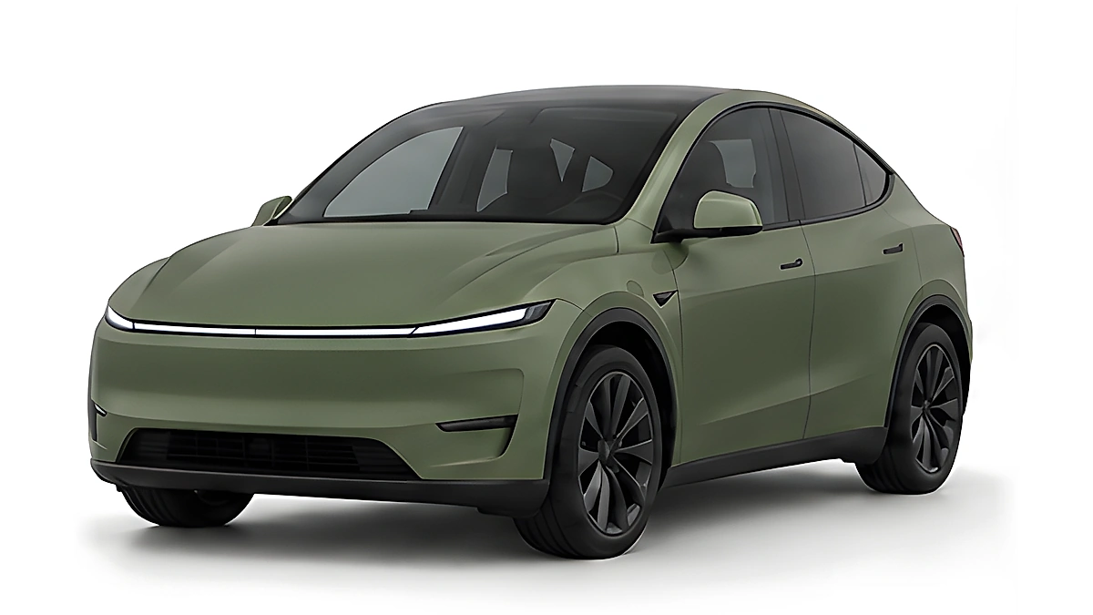 Tesla Model Y · Matte Olive Green